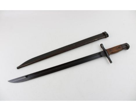 WW2 Japanese Type 30 bayonet for the Arisaka Type 30 rifle and scabbard with arsenal marks  the bayonet is in excellent condi