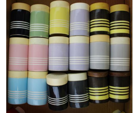 A collection of original Hornsea Gourmet 1963 - 1965 salt and pepper pots, five pairs plus four singles together with two pai
