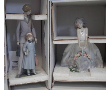 Two Lladro boxed figures, to include Wild Flowers, and On Our Way.      From the shop clearance of Stoniers Liverpool.  This 