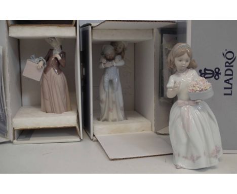 Three Lladro boxed figures, to include Gone Shopping, Going to be, and For a Special Someone. (3)      From the shop clearanc