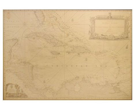 Royal Commemorative map of the Caribbean marking the visit of Her Majesty the Queen and His Royal Highness the Duke of Edinbu