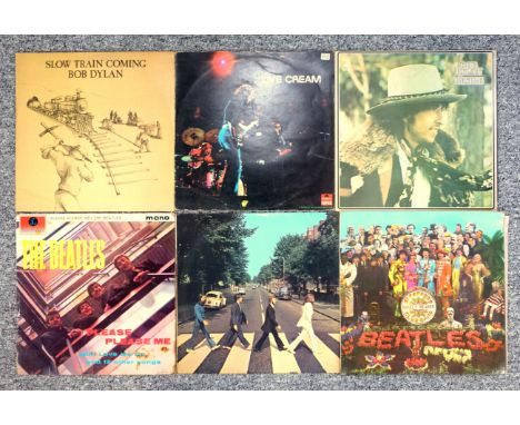 Good Quantity of 12 inch records including Beatles Sgt Pepper's Lonely Hearts, with insert; Abbey Road, Please Please Me, Squ