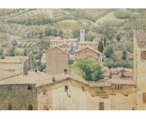 ARR DOUGLAS PERCY BLISS (1900-1984)SAN GIMIGNANO, SAN MARCO GATEwatercolourimage: 23.5 x 34cm; 9¼ x 13¼inframed: 46 x 56cm; 1