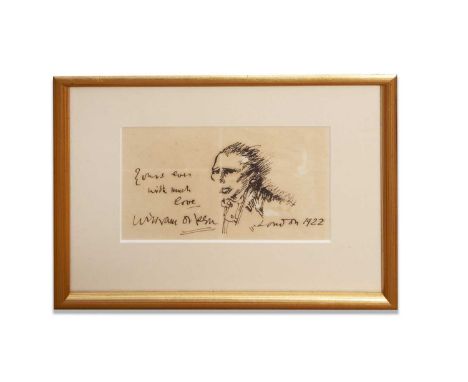 SIR WILLIAM ORPEN RA (1878-1931)SELF PORTRAITsigned, dated and inscribed William Orpen / ever with much love / London 1922 pe