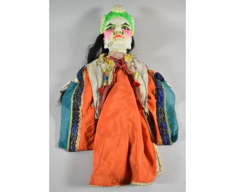 A Modern Indian Puppet with Ceramic Head, 51cm high 
