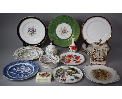 A Collection of Ceramics to include Mintons Plate, Five Royal Albert Holyrood Dinner Plates. Royal Worcester Cabinet Plate, M