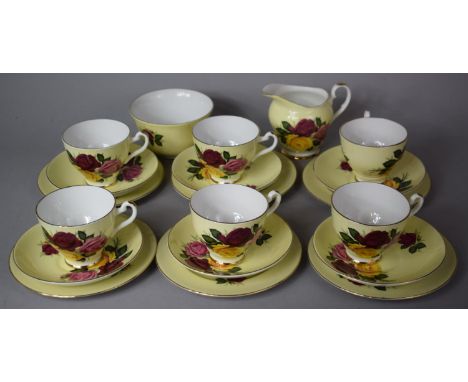 An Imperial Floral Pattern Tea Set to comprise Six Saucers, Six Side Plates, Six Cups, Milk, Sugar 