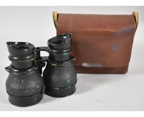A Pair of Cased Military Issue 10 Degree Field Binoculars, Stamped VF 2506 and with War Department Arrow 