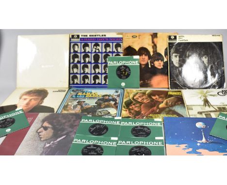 A Collection of Four Beatles LPs and Seven Beatles Singles Together with Other LPS to Include John Lennon, Mamas and Papas, B