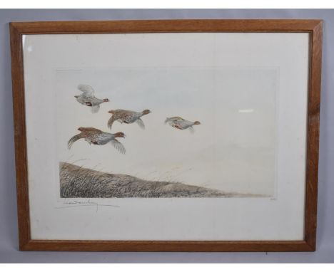 A Framed Limited Edition Leon Danchin Grouse Print, No.76/500, 57cm wide 