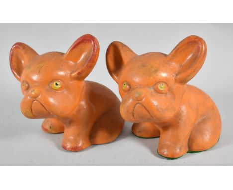 A Pair of Early 20th Century Ceramic Bonzo Dogs, 15cm high 