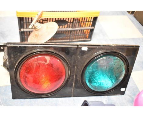 A Modern Green and Red Disco Light, 56cm wide (not tested) 