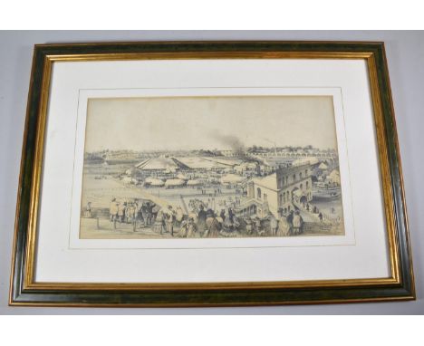 A Framed 19th Century Print Depicting Exhibition, 40cm wide 