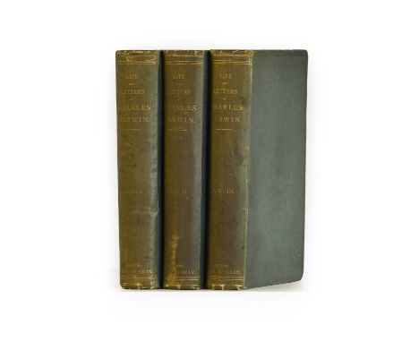 Darwin (Charles)The Life and Letters of Charles Darwin .., John Murray, 1887, first edition, fifth thousand revised, three vo