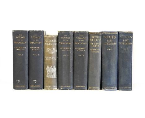 Scott (Robert F.). The Voyage of the Discovery, 1st edition, 1st impression, London: Smith, Elder, & Co., 1905. 2 volumes, 8v