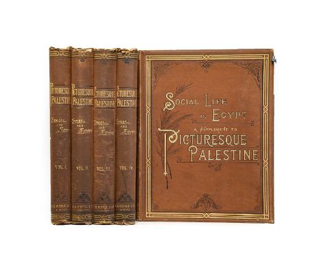 Wilson (Col. Sir Charles)Picturesque Palestine, Sinai and Egypt, Virtue, no date, four quarto volumes, two maps, four title v