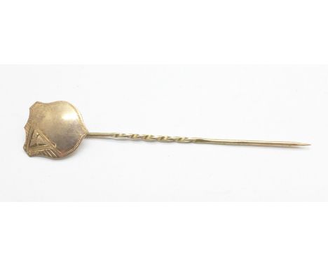 A 9ct gold stick pin, 1.1g 