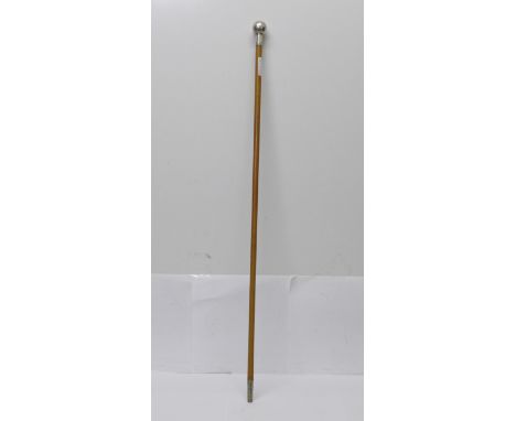 A silver topped swagger stick, 2nd Punjab Regiment 