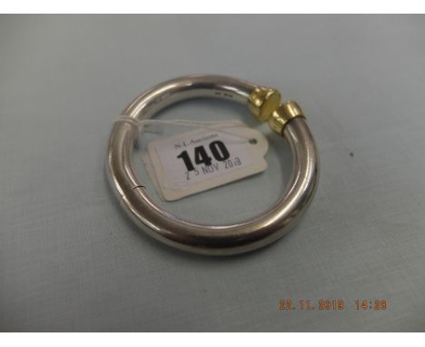 A heavy hallmarked silver bangle bracelet weight 64 grams