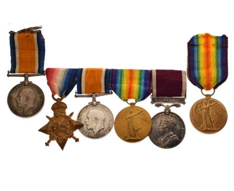 British First World Medal group awarded to Serjeant Alfred Lockett of the Royal Fusiliers comprising; War Medal, Victory Meda