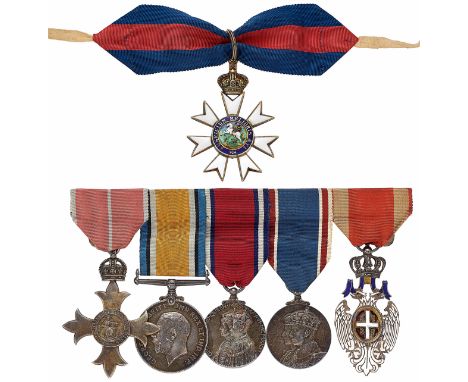 WW1 Political Diplomatic Officer CMG, OBE Serbian Order of the White Eagle Group of Six An interesting group awarded to Capta
