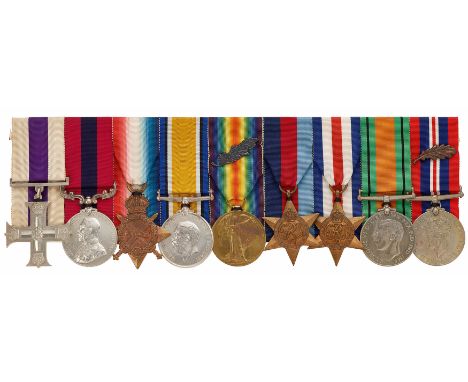 WW1 / WW2 20th London, Lancashire Fusiliers MC, DCM, MID Group of Nine Medals.  Awarded to Major Douglas Louis Waghorn, who w