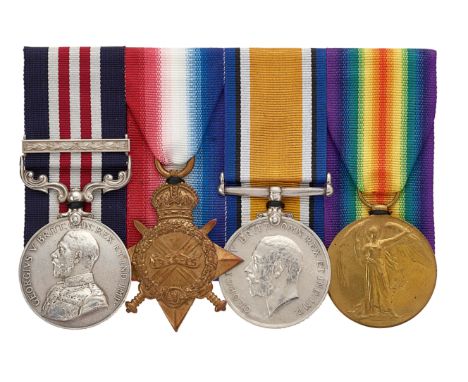 WW1 13th Bn Royal Fusliers Military Medal &amp; Bar group of Four Medals.  Awarded to GS-4793 SJT G.J. SHEPPARD R. FUS Compri