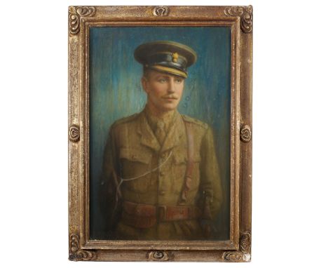 WW1 Grenadier Guards Pastel Portrait of an Officer. A finely executed half length portrait of an Officer wearing service dres