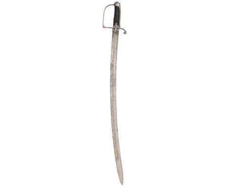 19th Century Trooper's sword.&nbsp;Single edged curved plain blade. The regulation hilt with single bar guard with leather co