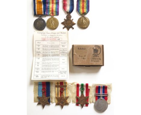 WW1 / WW2 Medals Scottish Rifles etc.  A selection of British campaign medals. Comprising: British War Medal, Victory Medal 3