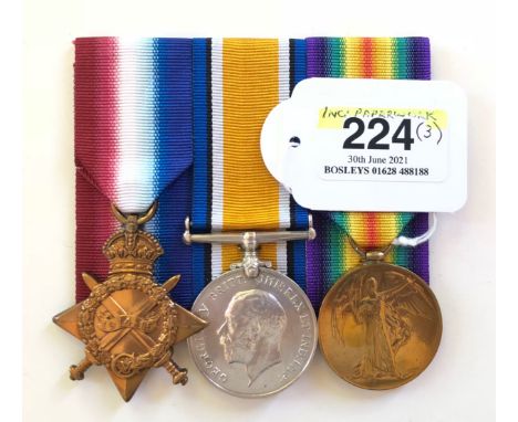 WW1 21st London Regiment Group of Three Medals  Awarded to 2708 PTE R.S. FREEMAN 21 LOND R. Comprising: 1914/15 Star. British