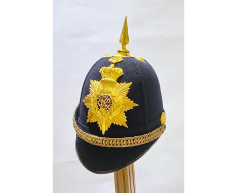 Royal Military College Sandhurst Victorian Gentleman Cadet 1878 Blue Cloth Home Service Helmet  A fine example of Officer qua