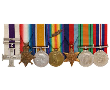 WW1 Royal Sussex Regiment Victoria Cross Action Military Cross &amp; Bar Group of Seven Medals. A scarce MC &amp; Bar group s