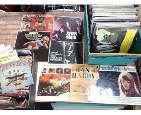 A COLLECTION OF LP RECORDS, AND 45RPM SINGLES, 1960s AND LATER Rolling Stones, Beatles, Manfred Mann, Monkees, Kinks, Nancy S