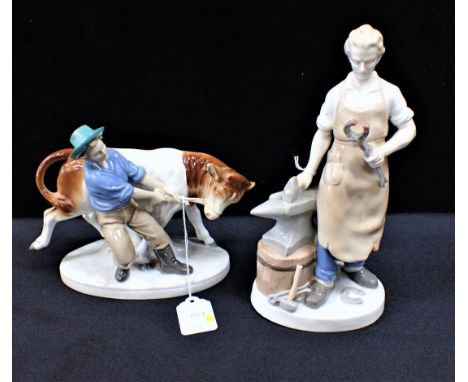LLADRO: BOY WITH COW and a Blacksmith (2)