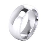 RRP £52.57 Unisex Sterling Silver 8mm Super Heavy Court Shape Polished Wedding Ring (Q)