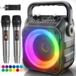 RRP £61.23 [Newest] Karaoke Machine 2 Microphones Adults: Wowstar