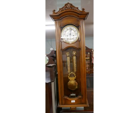 Twin weight Vienna wall clock with keys in working order 