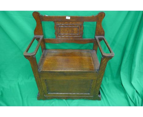 1920s oak hall seat/stick stand&nbsp; 