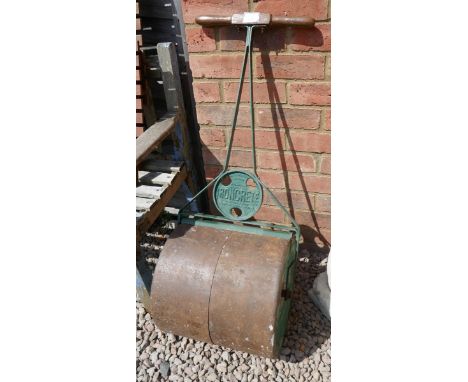 Ironcrete vintage garden roller 
