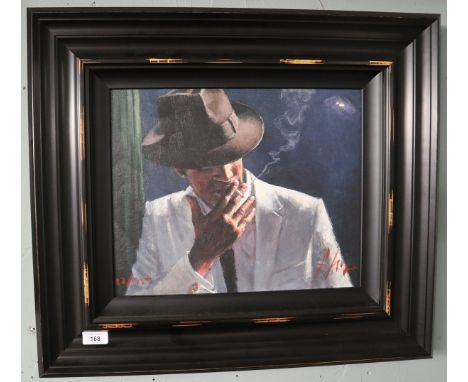 Fabian Perez Ltd edition print 88/195 - Man in white suit II - Approx image size: 39cm x 31cm 