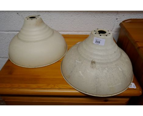Metal industrial light shades 
