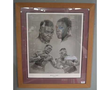 Signed Ltd edition print of Bruno vs Tyson 