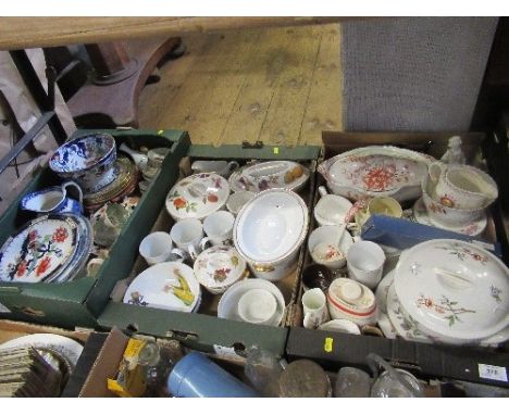 3 boxes of china, including Royal Worcester Evesham, etc.