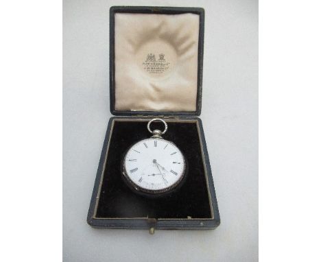 A white metal pocket watch, with cylinder escapement number 2139, to a white enamel face, with second hand sweepCondition Rep