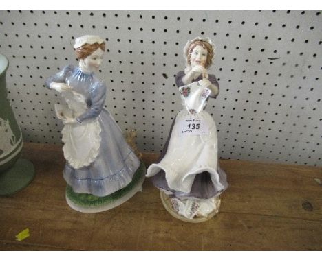 A Royal Worcester figure and another