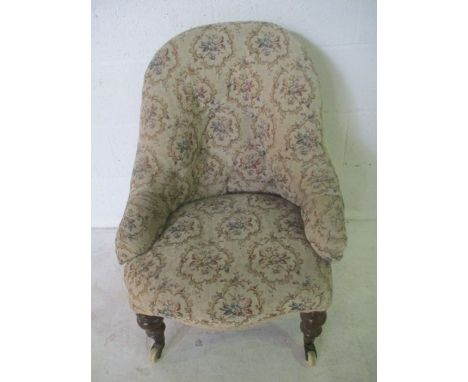 A Victorian button back nursing chair
