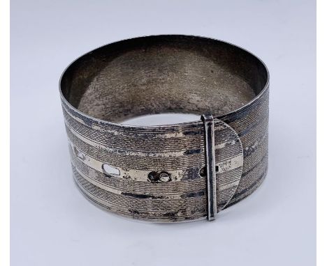 A hallmarked silver bangle