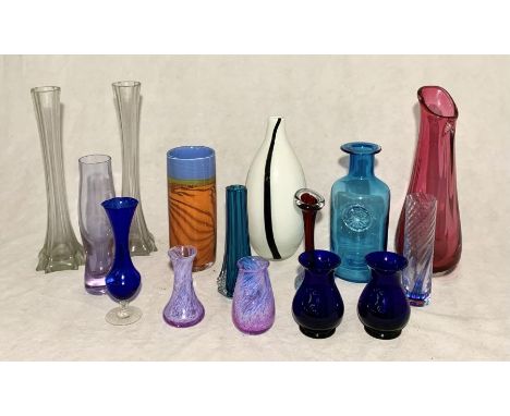 A collection of art glass including Caithness
