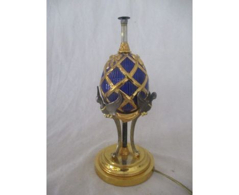A house of Faberge "The Faberge Imperial Egg Lamp" by Franklin Mint